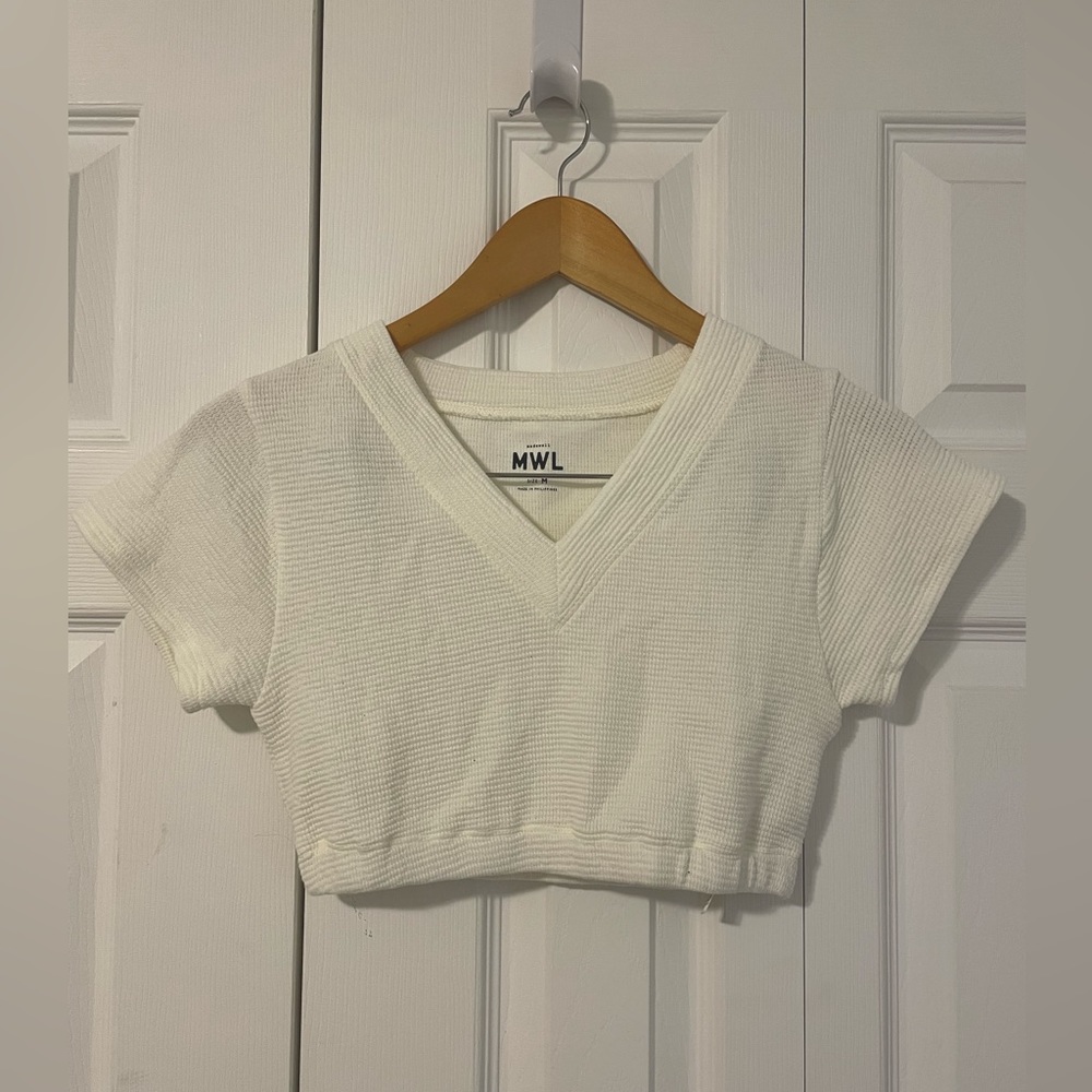 Madewell V-Neck Cropped Tee NEVER WORN - Picture 5 of 7